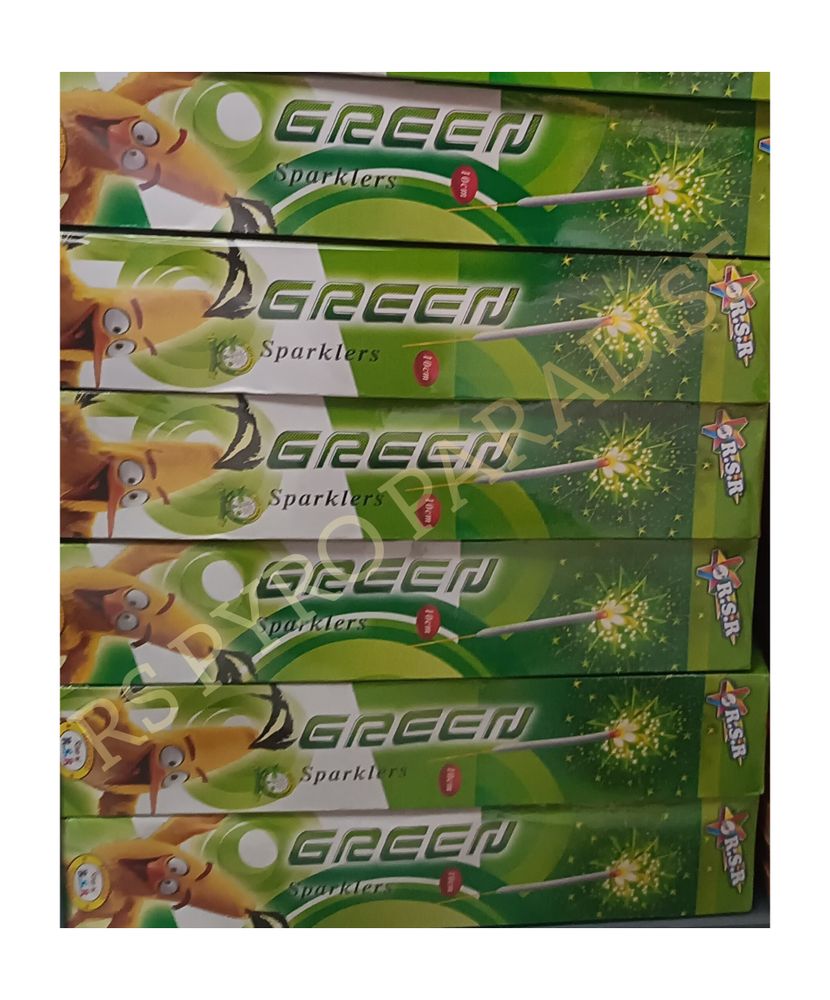 10 CM Green Sparklers (10 Pcs)