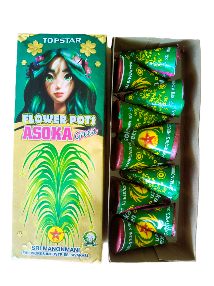 Flower Pots Asoka Green (10 Pcs)