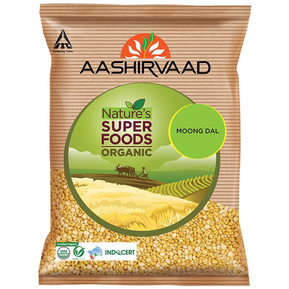 Aashirvaad Nature's Super Foods Organic Moong Dal/Hesaru Bele, 500 g