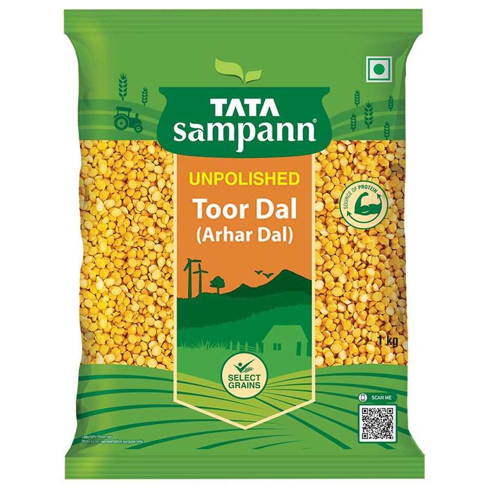 Tata Sampann Toor Dal/Togari Bele, 1 Kg Pouch