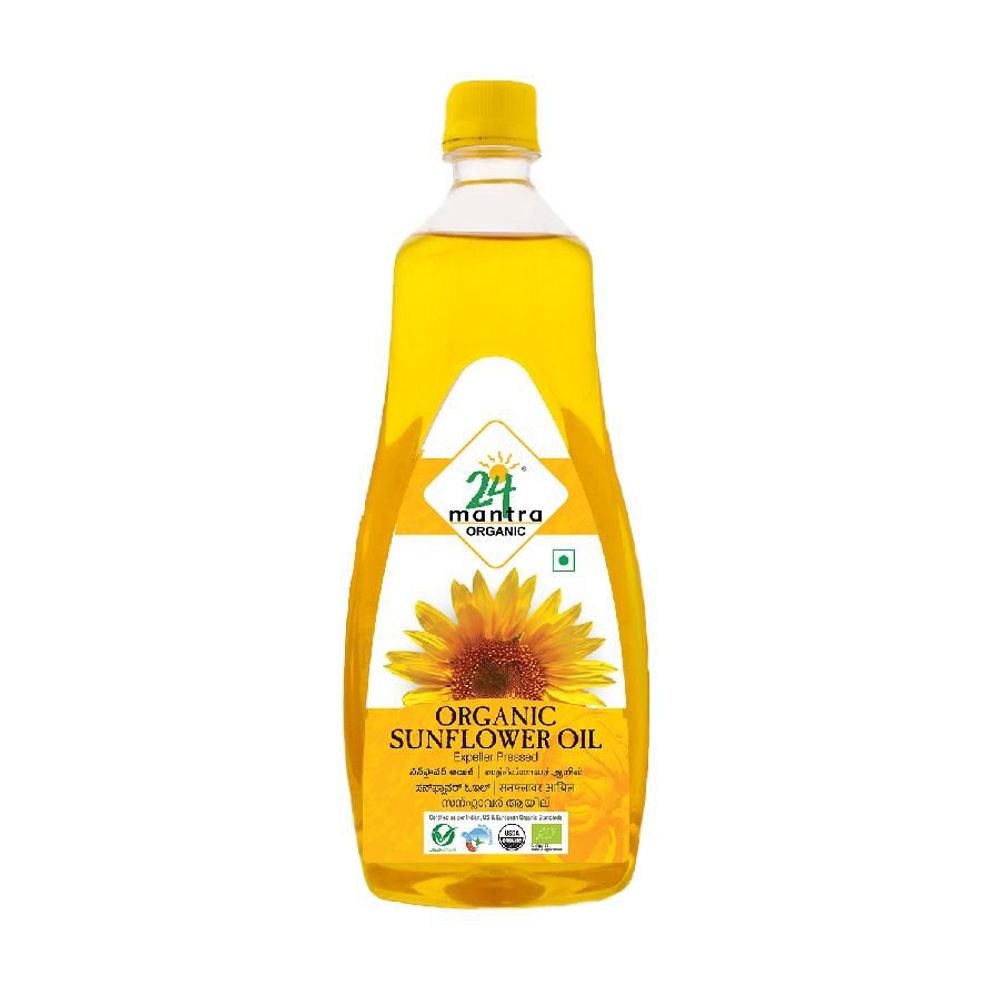 24 Mantra Organic Expeller Pressed - Sunflower Oil, 2 L Bottle