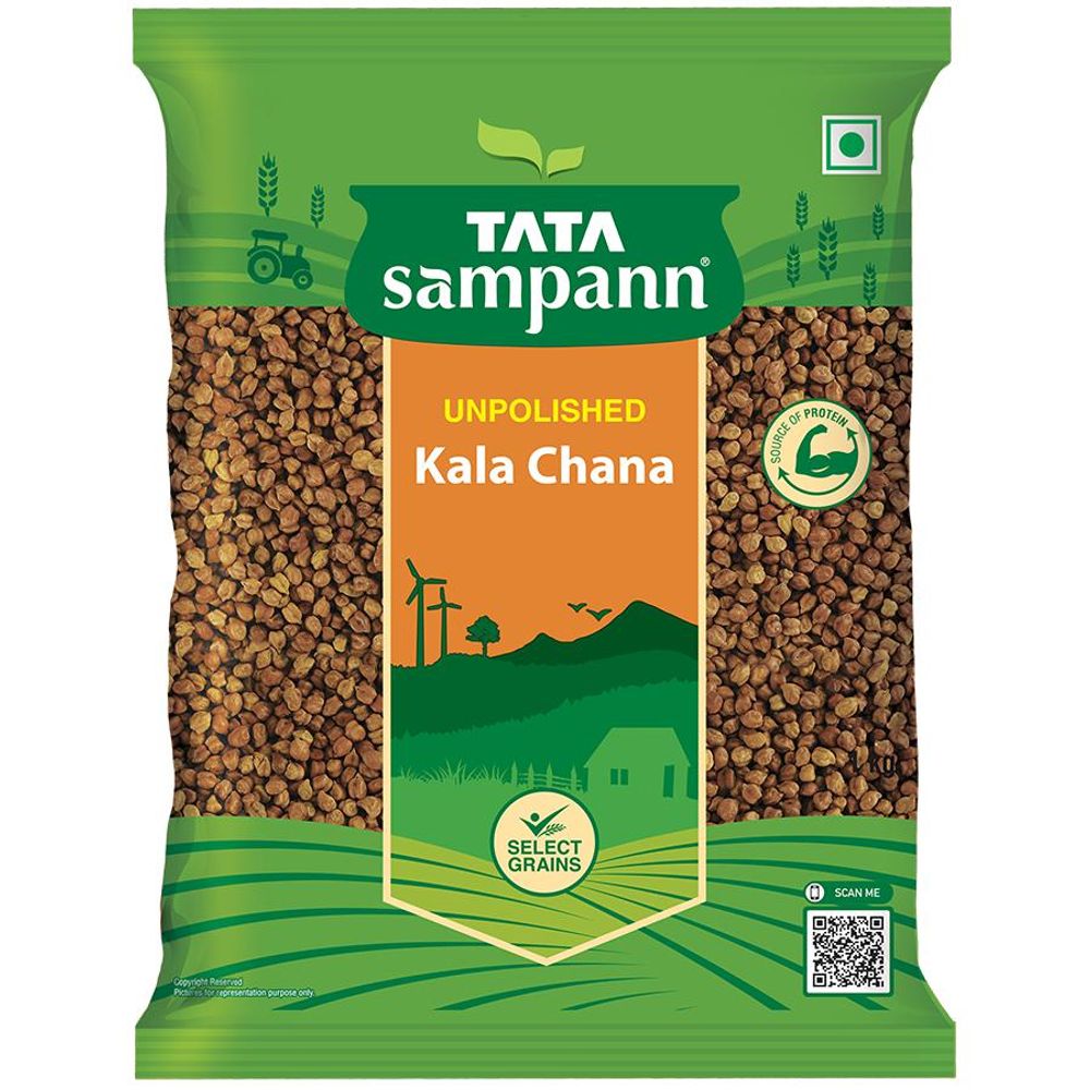 Tata Sampann Unpolished Kala Chana, 1 Kg Pouch