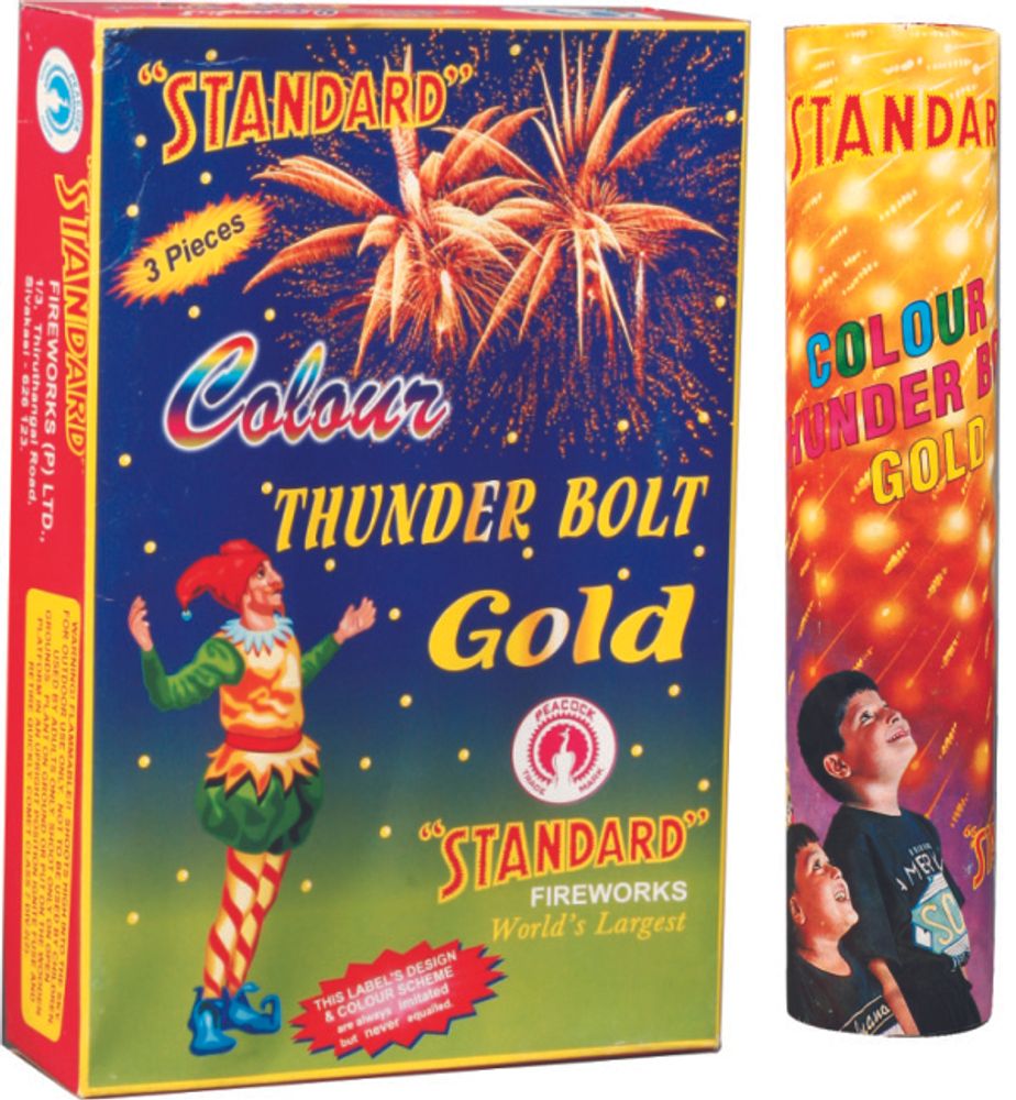 COLOUR THUNDER BOLT GOLD