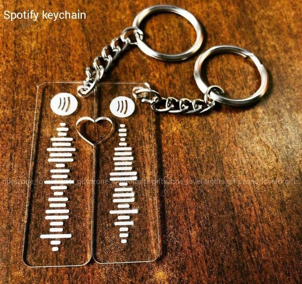 Couple SpotifyJoin Heart Keychain Couple SpotifyJoin Heart Keychain