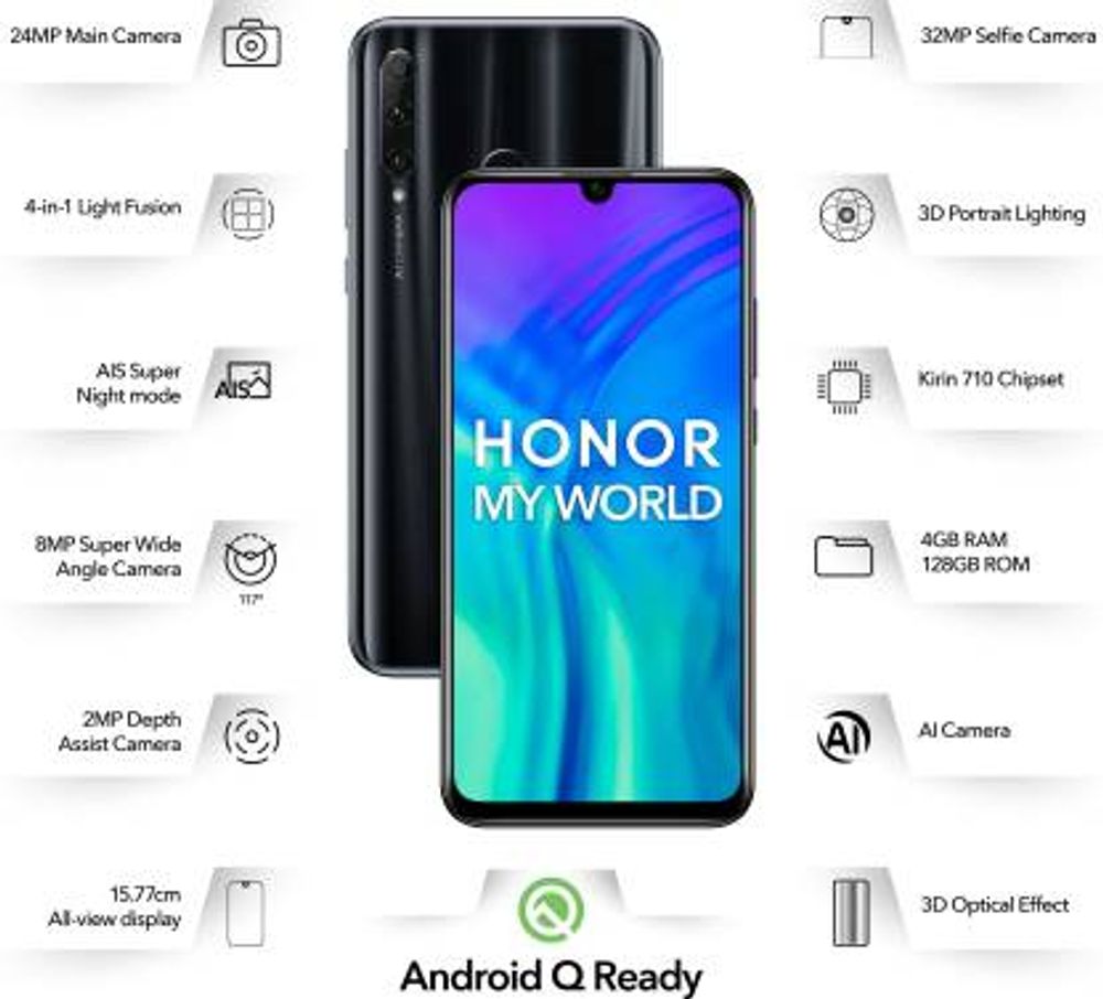 Huawei Y9 Prime 2019 (Sapphire Blue, 128 GB)  (4 GB RAM)