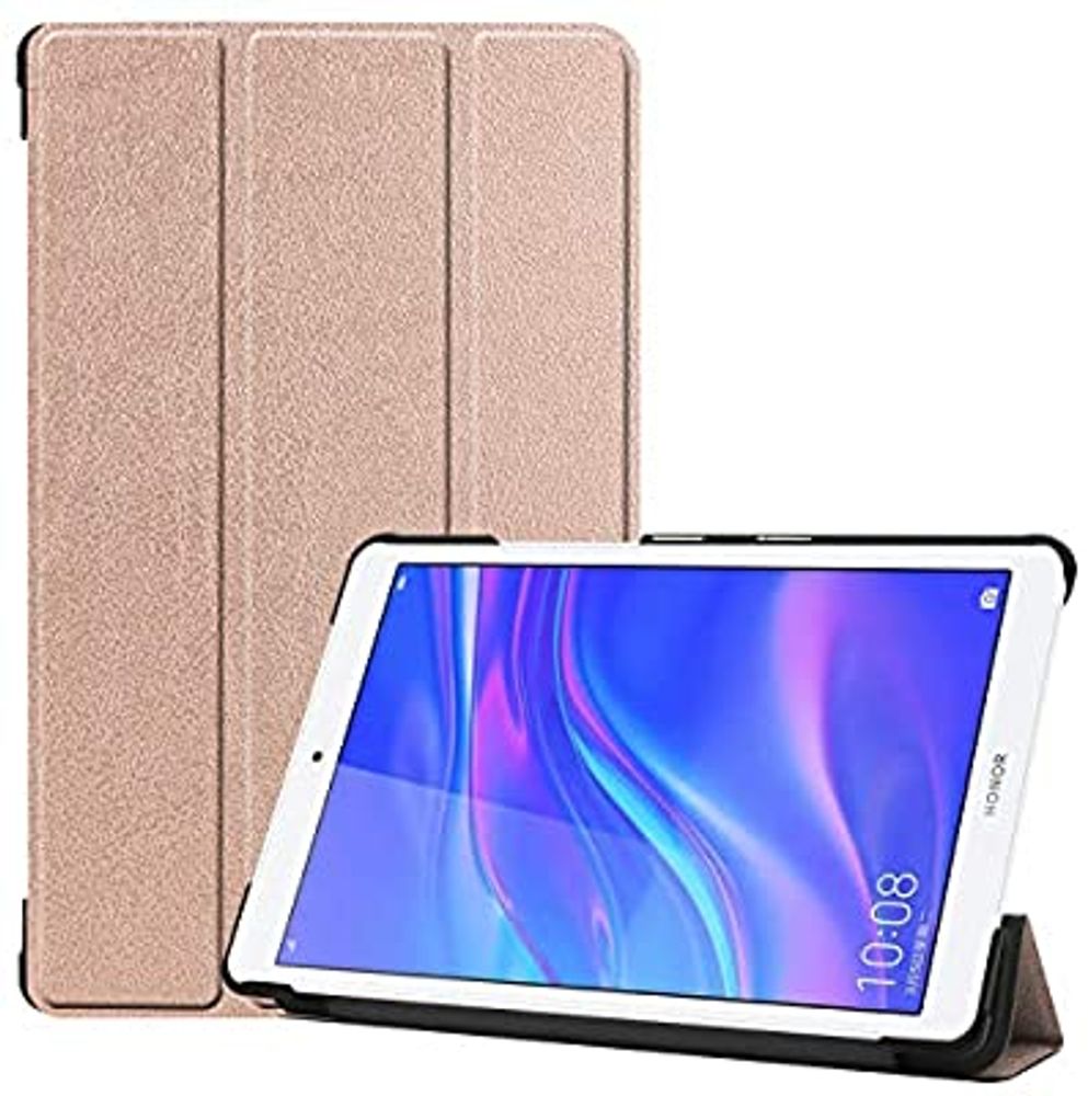 TenYll Tablet Case for Huawei MediaPad M5 Lite 8, Slim Stand Smart PU Cover Case With Auto Wake/Sleep Function, for Huawei MediaPad M5 Lite 8 inch Tablet,Rose gold