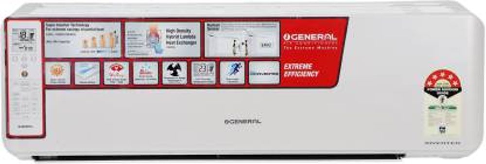 Ogeneral 1.5 Ton 5 Star Split Inverter AC - White (ASGG18CGTA, Copper Condenser) Ogeneral 1.5 Ton 5 Star Split Inverter AC - White (ASGG18CGTA, Copper Condenser)