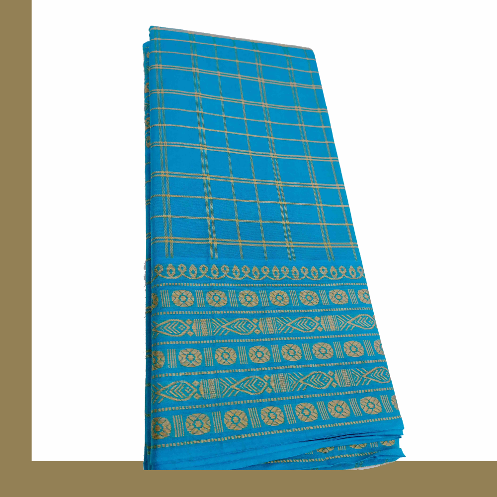 small checks cotton sarees