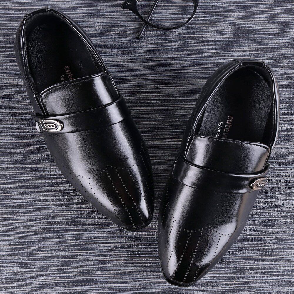 Cute Walk by Babyhug Slip-On Formal Shoes - Black Cute Walk by Babyhug Slip-On Formal Shoes - Black