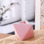 2.6 inch (7 cm) Octa Concrete Pot (Rustic Pink) (set of 2)