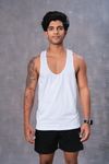 Cotton Men's Vest -White