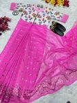 Presenting A New Trending Zip Nd Go Foil Saree