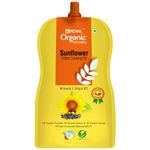 Organic Cold Pressed Sunflower Cooking Oil, 2x1L Multipack