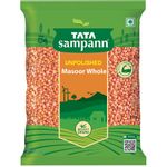 Tata Sampann Masoor Dal/Mysore Bele - Whole, Unpolished, 1 Kg Pouch
