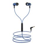 boAt BassHeads 162 with HD Sound, in-line mic, Dual Tone Secure Braided Cable & 3.5mm Angled Jack Wired Earphones (Blue)