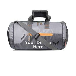 Grey Customized Gym Polyester Duffle Bag