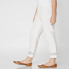 Ankle Length Schiffli Pants