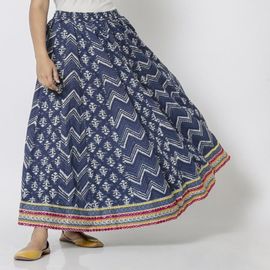 Chevron Skirt with Side Tie-Up