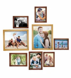 Set of 8 Pure Wooden Wall Photo Frame