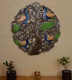 Wooden Wall Mural In Blue