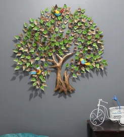Metal Tree Wall Art In Multicolour