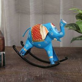 Zen Polyresin Elephant Figurine in Multicolor Colour by HomeTown