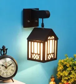 Brown Wood Wall Light