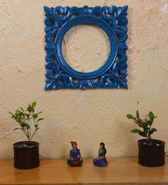 Wooden Mural In Blue