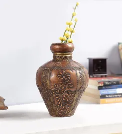 Multicolor Solid Wood Vase