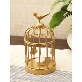 Allure Metal Candle Holders in Amber Gold Colour by Living Essence