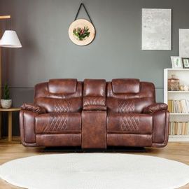 Barter Solid Wood Two Seater Sofa in Maroon Colour by HomeTown