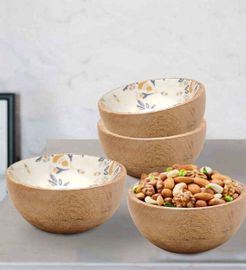 Ceramic Bowls in Mustard Colour by Living Essence