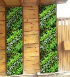 Green Pvc Non Uv Artificial Garden Mat With Mixed Leaves For Vertical Wall Garden