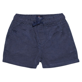Kiddopanti Checked Rollup Shorts - Navy Blue