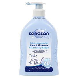 Sanosan 2 in 1 Baby Body Wash and Shampoo with Organic Olives - 500 ml