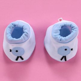 Child World Baby Booties - White & Purple