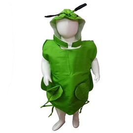 BookMyCostume Sleeveless Grasshopper Theme Dress With Headgear - Green