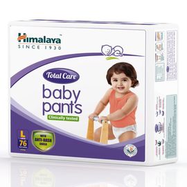Himalaya Herbal Total Care Baby Pant Style Diapers Large - 76 Pieces
