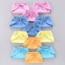 Babyhug U Shape Reusable Muslin Nappy Set Lace Extra Small Pack Of 12 - Multicolor