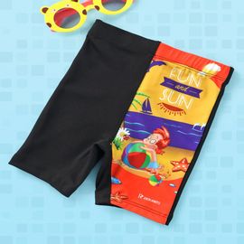 Rovars Swimming Trunks Sun Print - Black Red