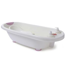 Large Size Baby Bath Tub And Bath Sling With Bathing Mug - Pink