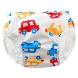 Kookie Kids Swim Diaper Car Print - White