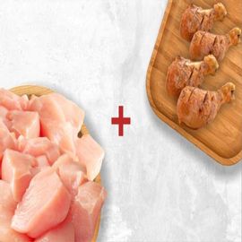 Chicken Boneless (Cubes) 500g & Smoky Chicken Tandoori (4 pcs)