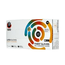 AIO Latex Gloves Lightly Powdered (L) 100's