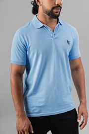 Classic Cotton Polo T-shirt - blue