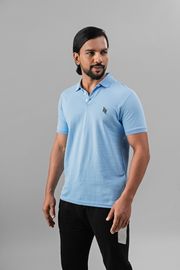 Classic Cotton Polo T-shirt - blue