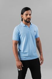 Classic Cotton Polo T-shirt - blue