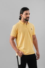 Classic Cotton Polo T-shirt - Yellow