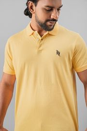 Classic Cotton Polo T-shirt - Yellow