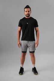 Polyester Crew neck T-Shirt -Black
